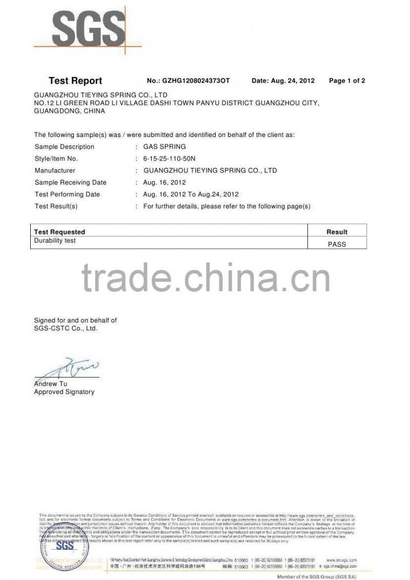 Good Quality Waterproof GAS SPRINGS