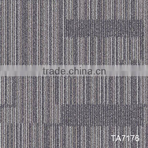 Level loop carpet tile for floor with pvc backing