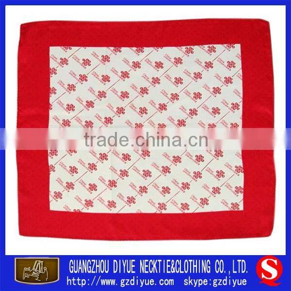 Heart pattern printed made square ladies scarves twill silk
