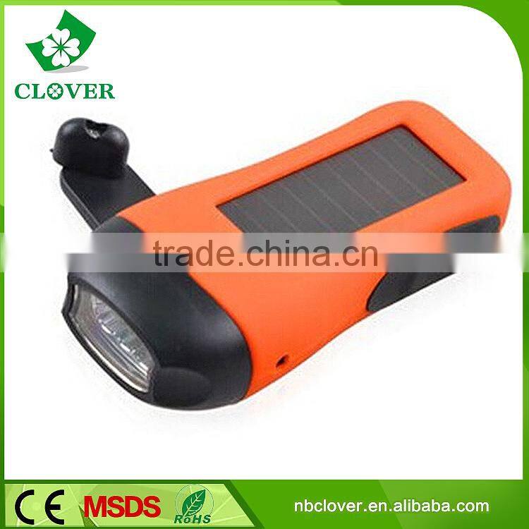 Made in china high brightness hand charge torch light 3 led dynamo torch