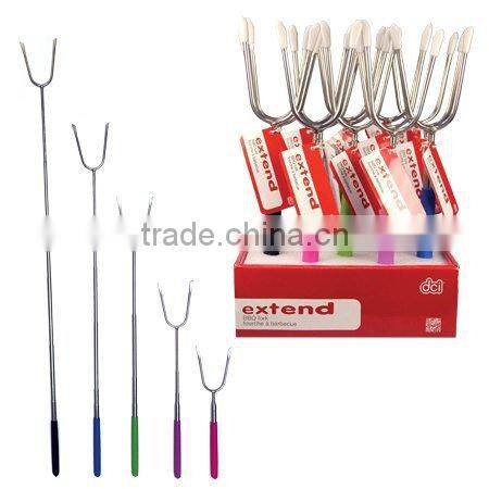 Retractable Non-slip handle Hot Dog & BBQ Fork