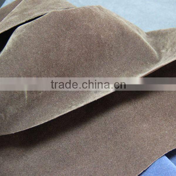 Two side artificial suede materials with soft hand feeling for ladies shoes and women's handbags usage