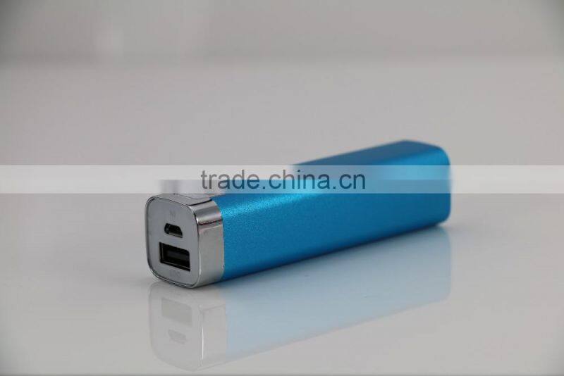2016 NEW PRODUCT Mini Gift Customized Logo Colorful Metal 2600mAh portable mobile Power Bank