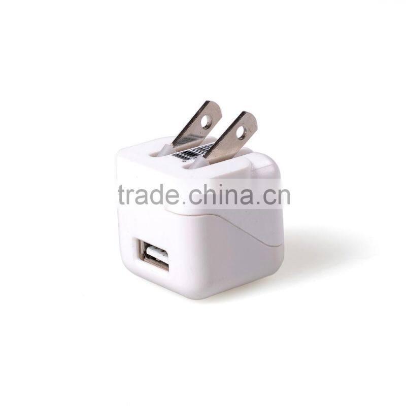 Hot sale 5V 1A One Single USB travel charger for iphone 6S, Samsung S6 with US plug UL/ ETL approved