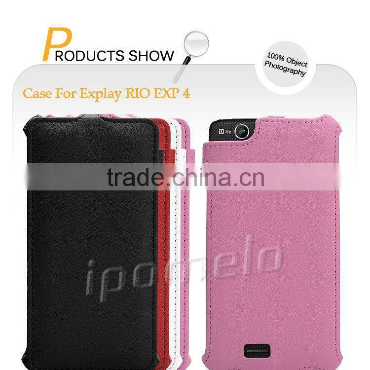 Luxury flip leather mobile phone case for Explay RIO EXP 4