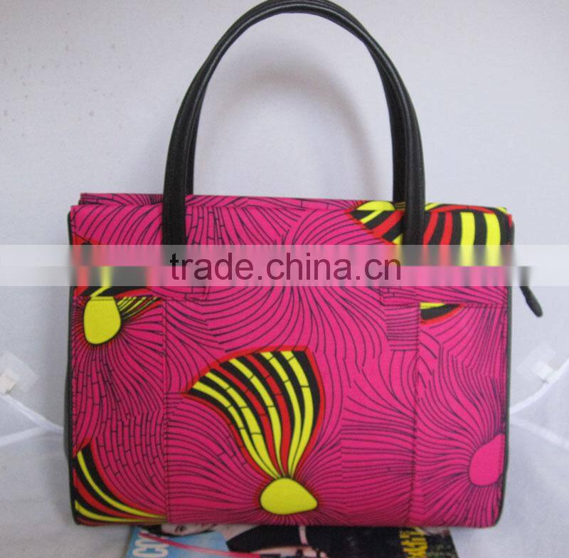 African Wax Ankara Fabric Lady Handbags