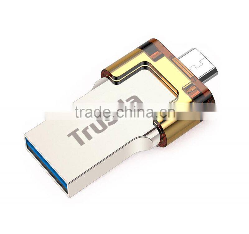 V80 Hot selling Dual USB Port otg usb flash drive for iphone usb flash drive for mobile laptop