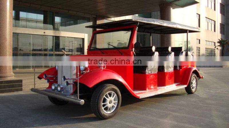 48V/72V 8 persons classic adults electric car motor, low price sightseeing car for amusement park for sale