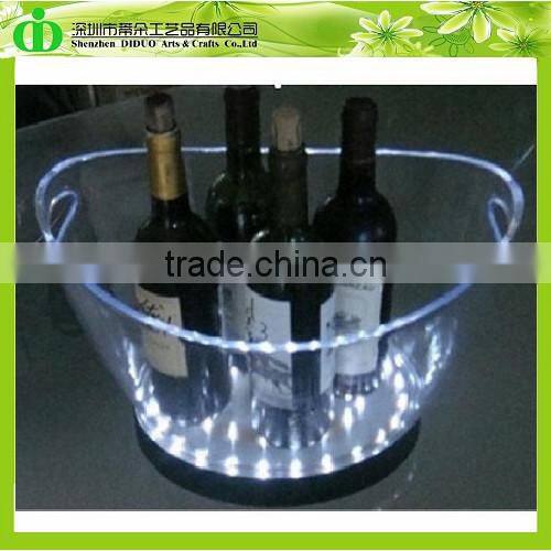 DDI-B009 ISO9001 Chinese Factory Wholesale SGS Plastic Ice Bucket for Ice Cream, Double Wall Ice Bucket, Tin Ice Bucket