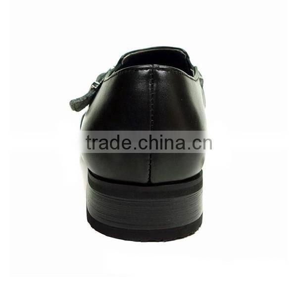 Wholesale Pointed Children Monk Strap Formal Traditional Leather Shoes