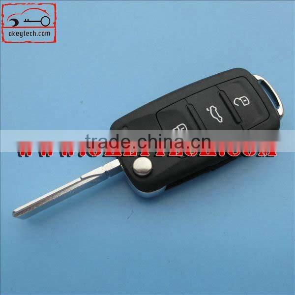 OkeyTech VW 3 button remote flip Key 5K0 837 202AD ID48 chip 434mhz remote key for vw remote key