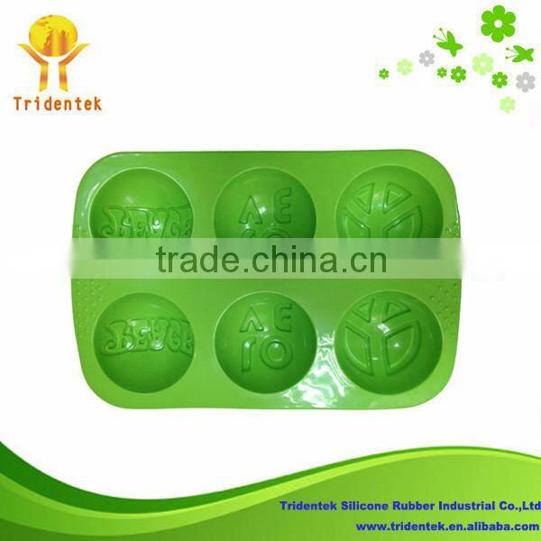 2015 kitchen utensils Eco-friendly Baking Love Cups Tools 6-Cup Silicone Baking Cups