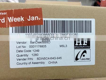 China original sealed packing Sandisk eMMC 64G SDIN5C4-64G-945 in stock