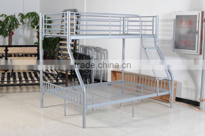 Silver Metal Triple Bunk Bed