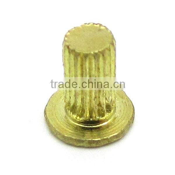 customized brass flat head semi tubular rivets