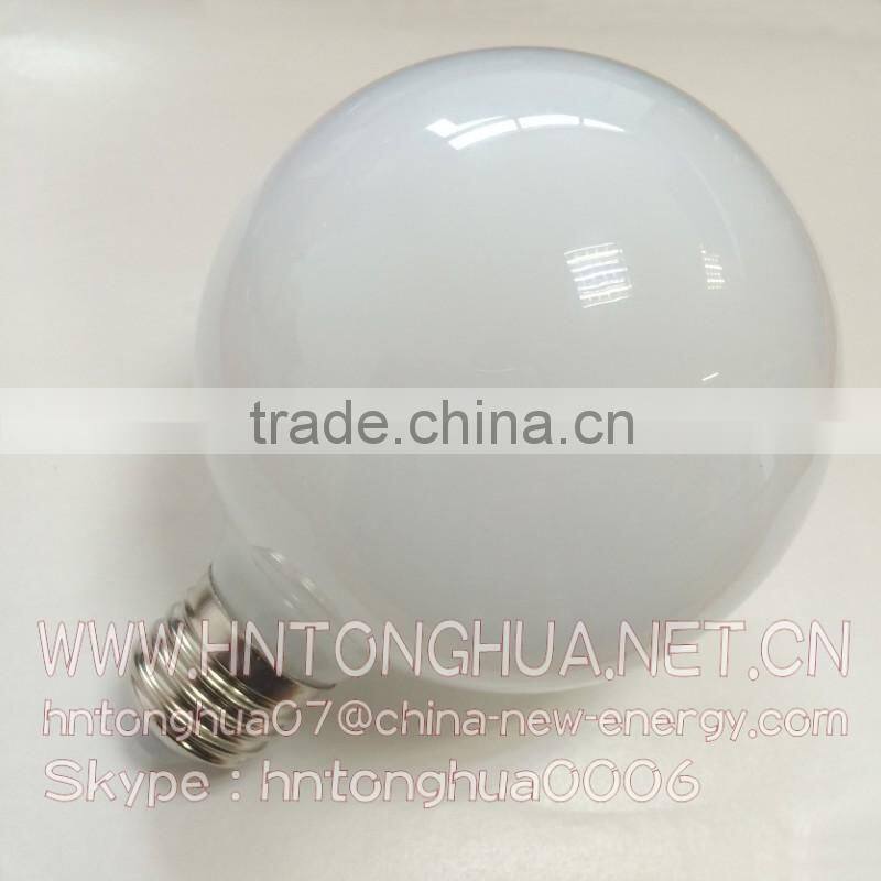 220V 6W milky glass shell LED G95 globe dining lamp