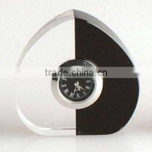hot selling elegant pretty crystal clock, crystal business gift