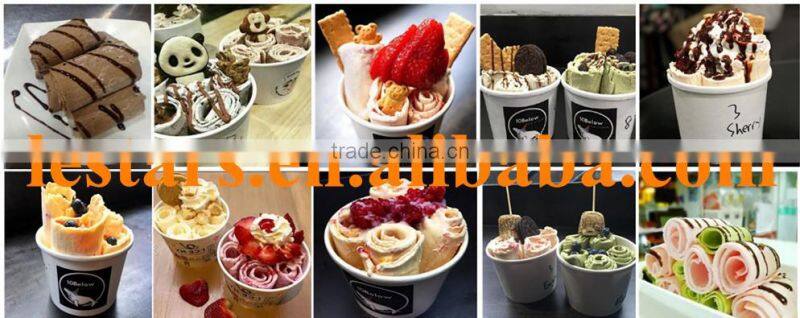 2016 New Style -30 C degree Fried Ice Cream Machine double pans