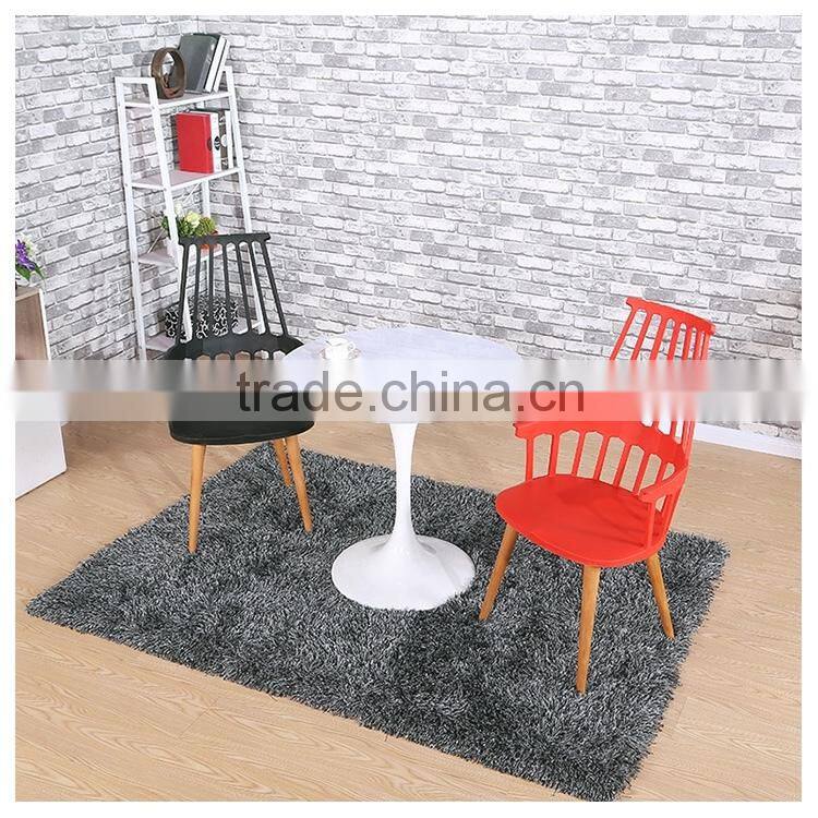 New Design Dining Room Plastic Chair With Wood Legs