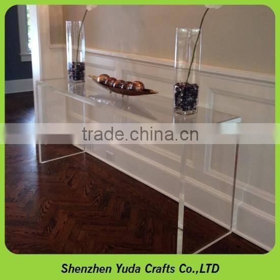 Portable side end coffee table acrylic waterfall nesting table