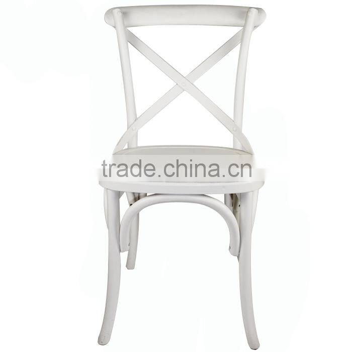 Wooden Antique Cross Back Dining Chair/Wedding Chair/white chair