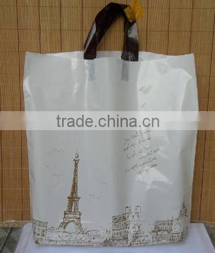 Customized logo plastic clothes bags with handle