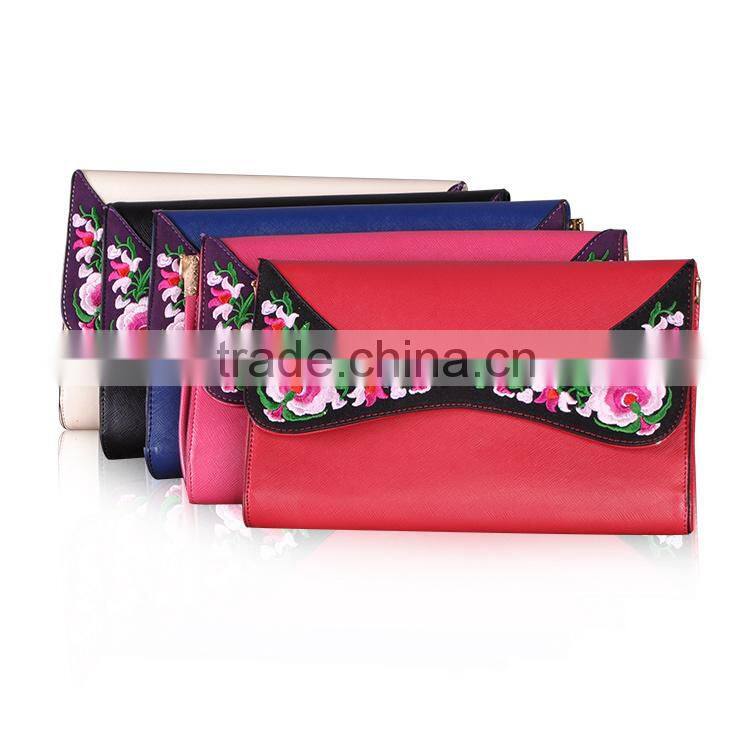 2016 new arrival embroidery designer hmong embroidery messenger bag
