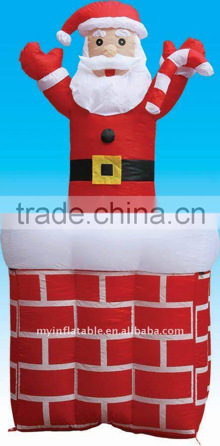 christmas santa in chimney