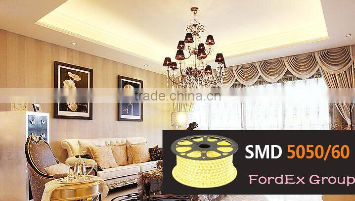 waterproof 100m/roll led strip light 220-240v 5050