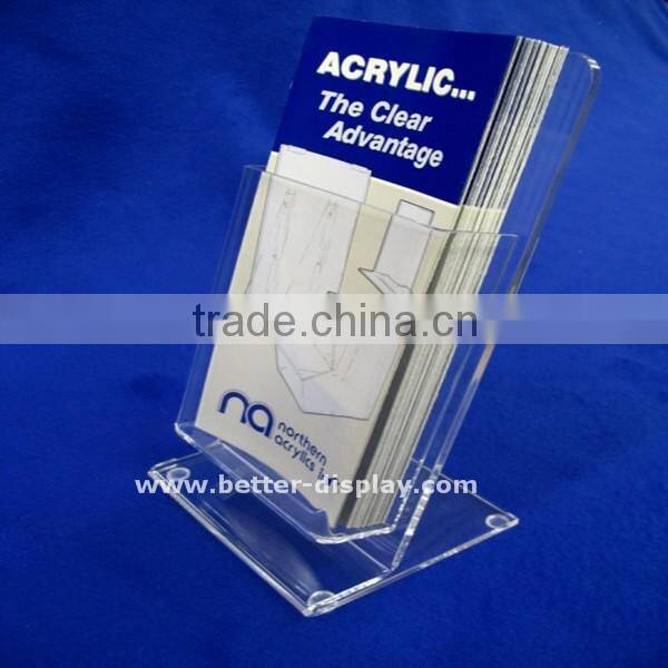 Table Top Transparent Acrylic Brochure Stand Leaflet Memo