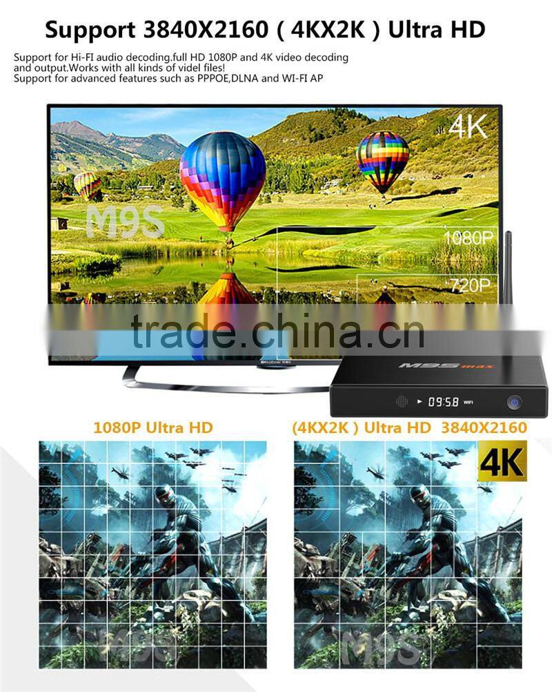 2016 New Arrival M9S MAX S905 2G 32G tv box Android 5.1 WIFI 2.4G +5G +Bluetooth
