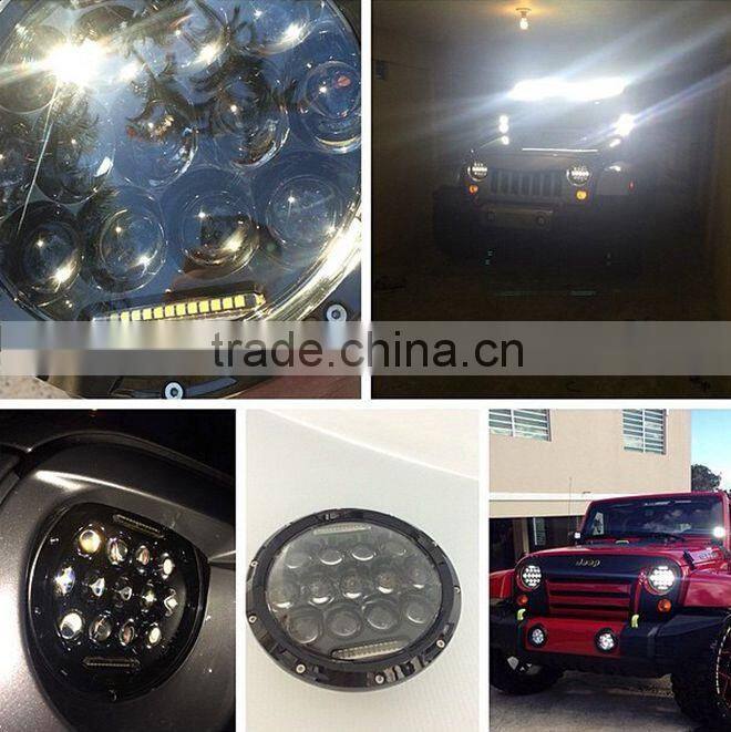 Sealed beam waterproof 7 inch 75w replacement headlight jeep compass