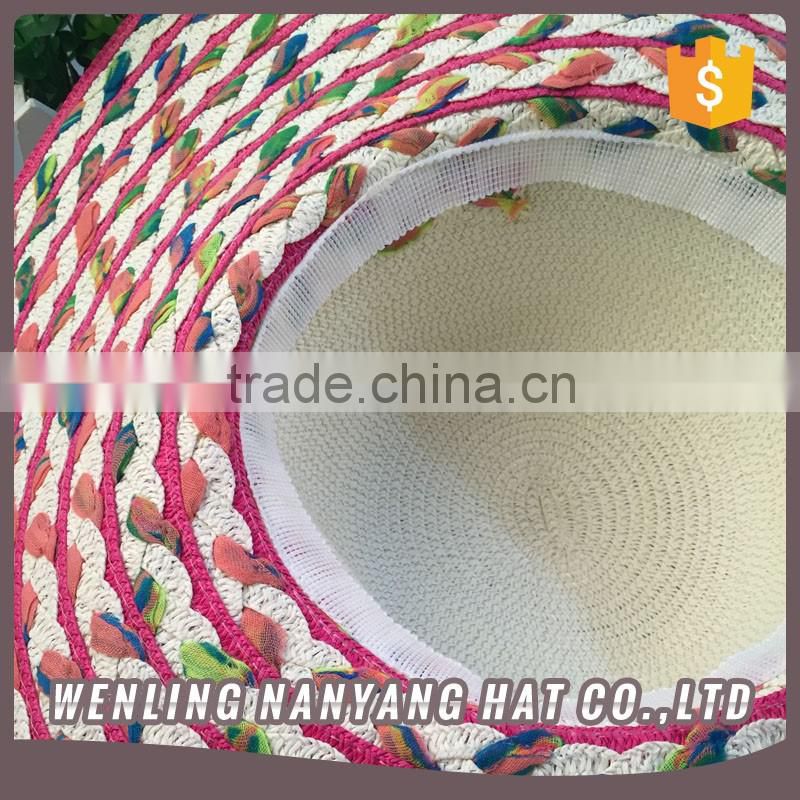 Elegant Women Beach Paper Hats High Quality Sombrero Taizhou Factory