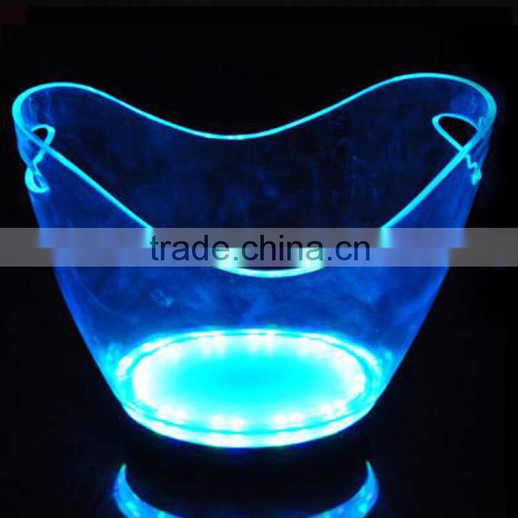 Rechargeable champagne led ice bucket - 3.5L led acrylic ice bucket