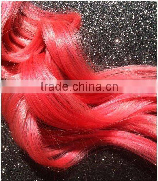 fashionable flame red clip-in hair extension