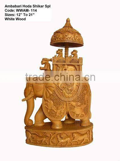 indian-wooden statue/antique carved wooden elephant/antique wooden statue