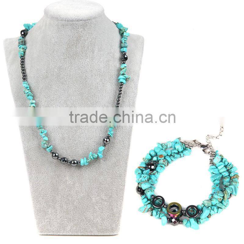 Turquoise Necklace and Bracelet Sets Promotional Gift Hong Kong