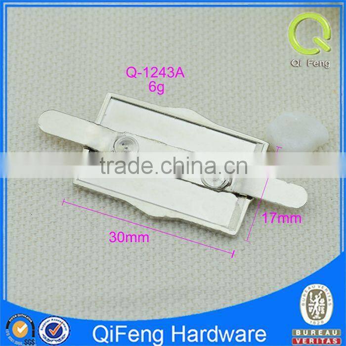 Q-1243A handbag metal name tag silver blank plate for bag ,clothing