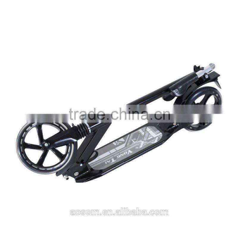 HOMCOM Black 2 Wheels T-Bar Stunt Push Mini Scooter