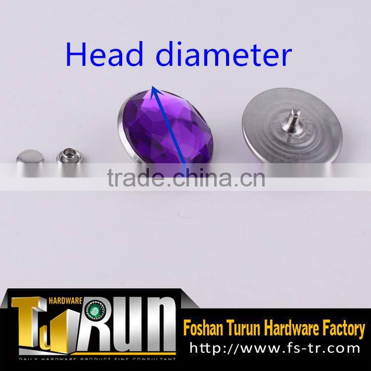 Alloy rhinestone metal buttons for garment