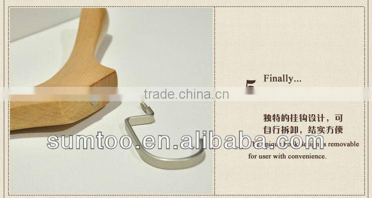 2014 hot selling durable matted luxury wooden hanger