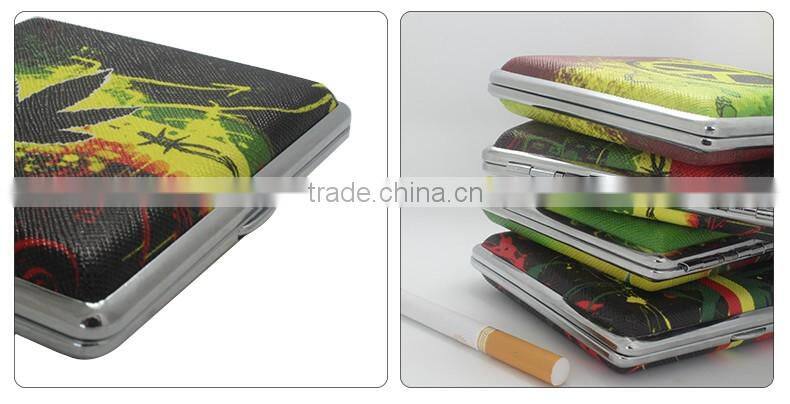 Leather Pocket Cigarette Tobacco Case Box Holder
