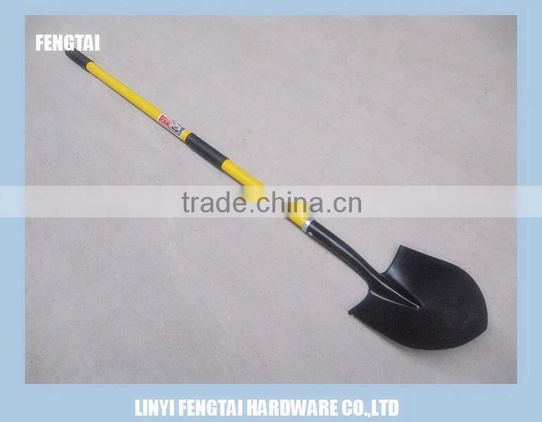 Garden Tool Round Long Fiberglass Handle Shovel
