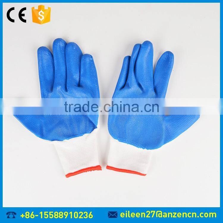 EN380 China Supplier Safety Working Polyester And Nitrile Coated Glove