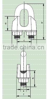 DIN741 WIRE ROPE STEEL U CLAMP