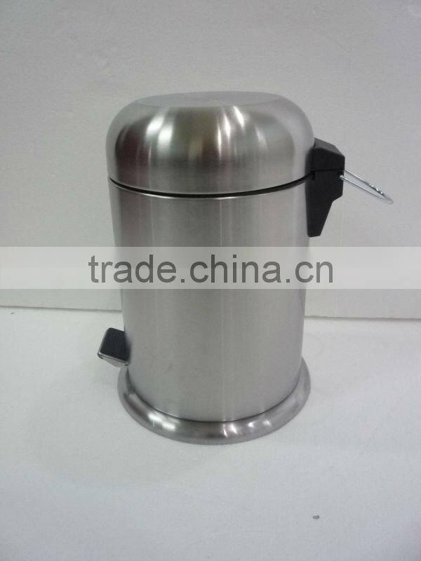 bowl shaped cover stainless steel foot pedal waste bin 5L/12L