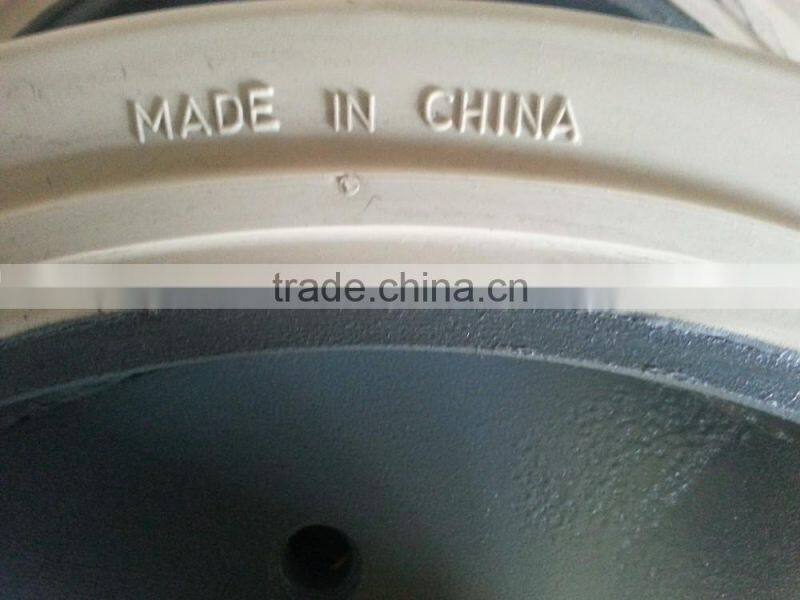 Made in china mobile high strength scissor work lift platform solid tire 16x5x12 without brake