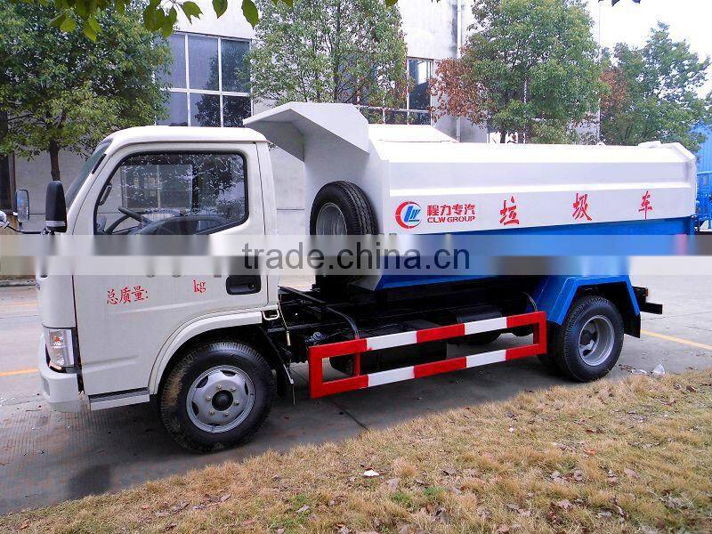 DONGFENG MINI self loading garbage truck for sale, Euro 4 chassis
