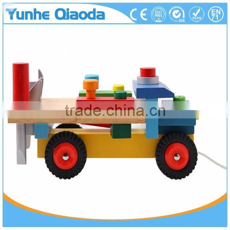 Customize kids disassembly wooden DIY toy car assembly