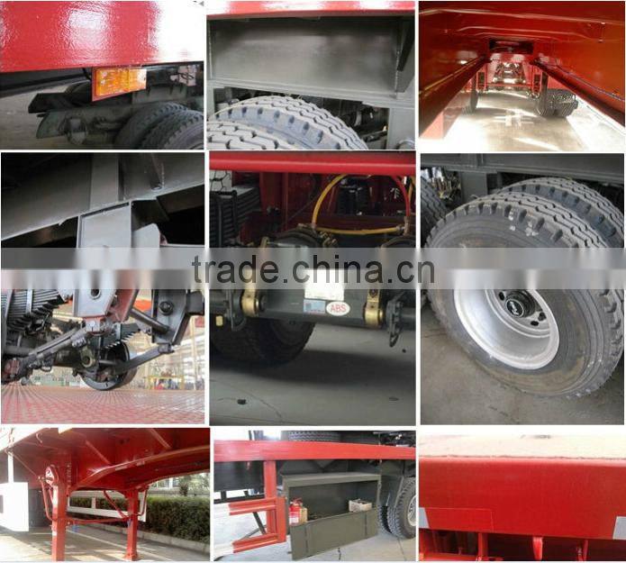 steel material cattle transport trailer/livestock semi-trailer/animal delivery trailers